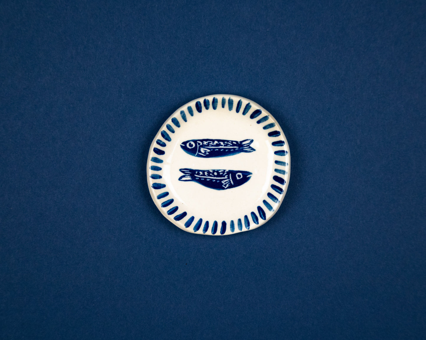Blue Fish Duo - Small Circle Dish