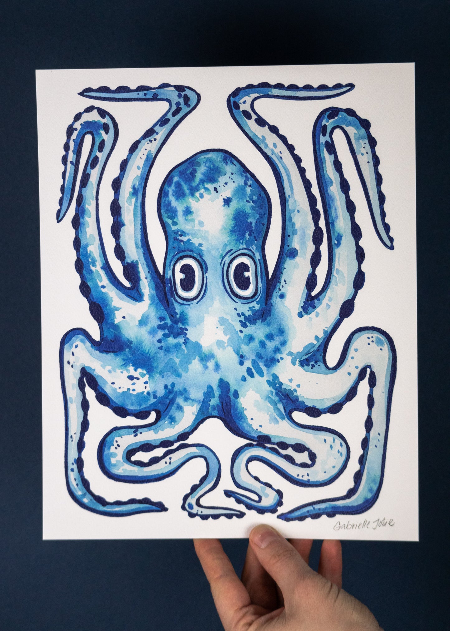 Octopus Watercolor Print