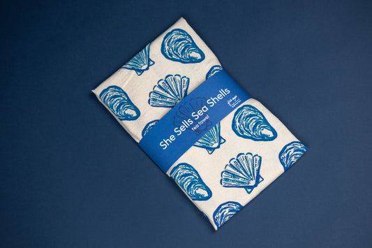 She Sells Seashells Tea Towel