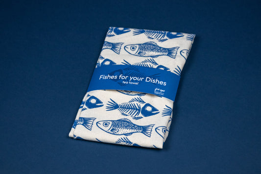 Fishes for Your Dishes Tea Towel