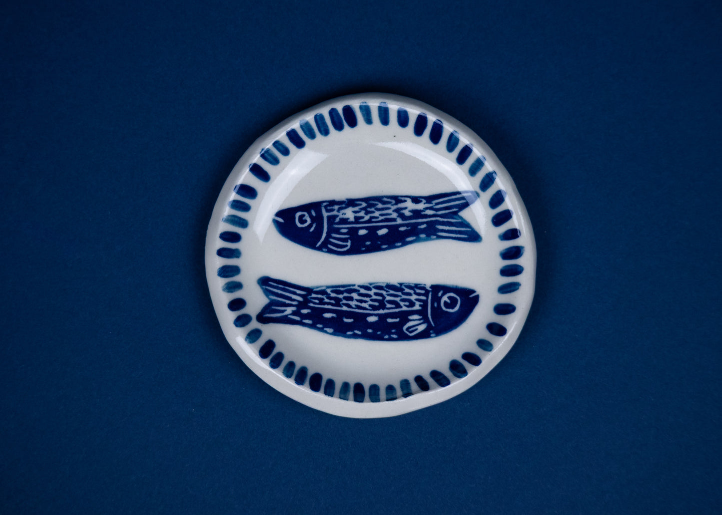 Blue Fish Duo - Small Circle Dish