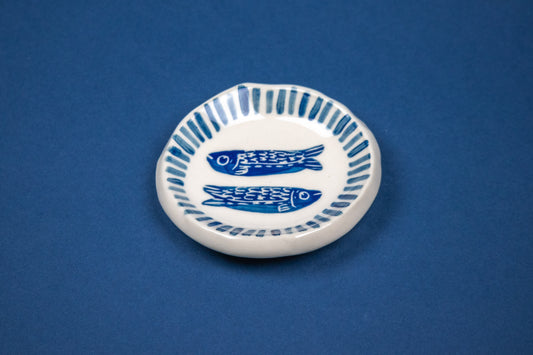 Blue Fish Duo - Small Circle Dish