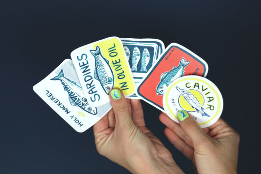 Tinned Fish Obession - Set of 5 Stickers