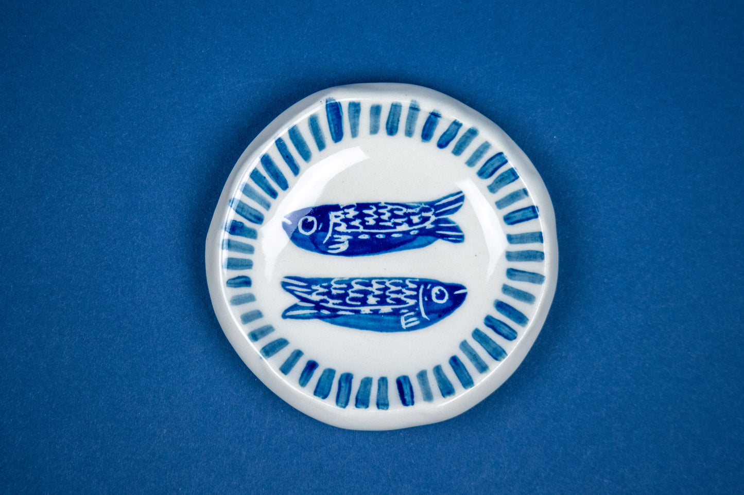 Blue Fish Duo - Small Circle Dish