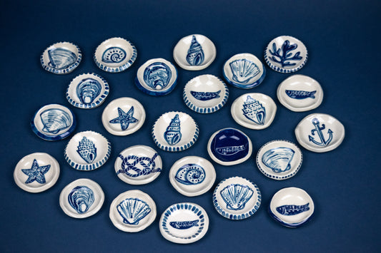 MYSTERY MINI 2" CIRCLE DISH - SEASHELLS