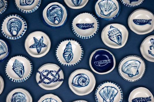 MYSTERY MINI 2" CIRCLE DISH - SEASHELLS